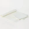 Linen chevron runner and napkin set with sparkling trim