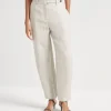 Linen cover trousers with adjustable cuffs