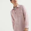 Linen easy fit shirt with chest pockets