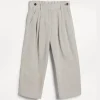 Linen sparkling canvas sartorial trousers