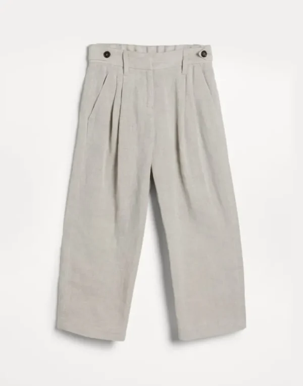 Linen sparkling canvas sartorial trousers