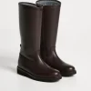 Matte calfskin equestrian boots