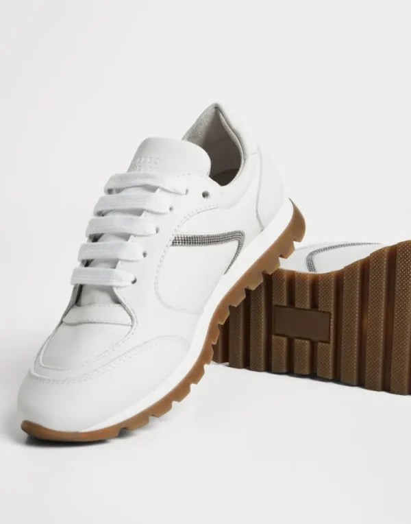 Matte calfskin runners with monili