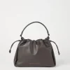 Mellow small bucket bag in soft leather with monili