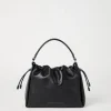 Mellow small bucket bag in soft leather with monili