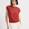 Mohair and wool cable knit T-shirt