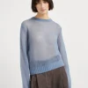 Mohair and wool sweater with monili