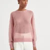 Mohair and wool sweater with monili