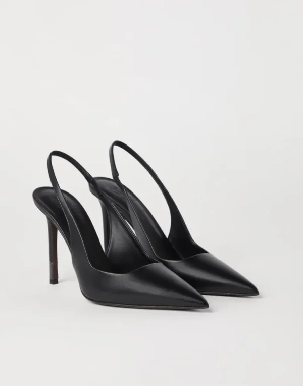 Nappa leather heels with monili