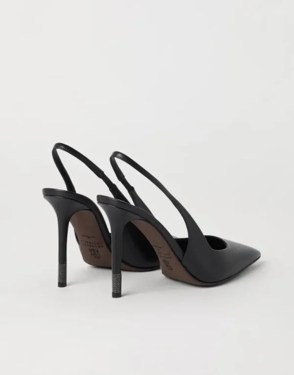 Nappa leather heels with monili