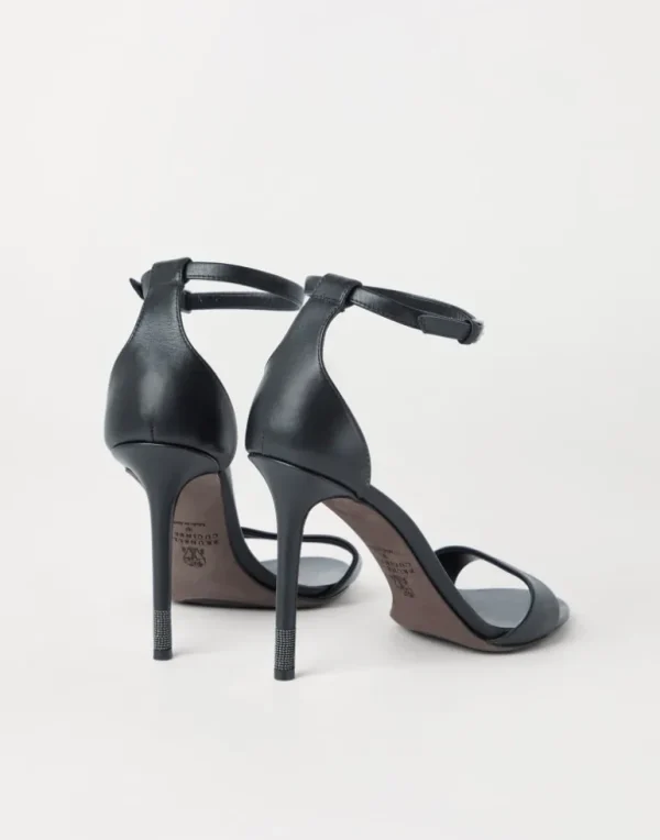 Nappa leather heels with monili