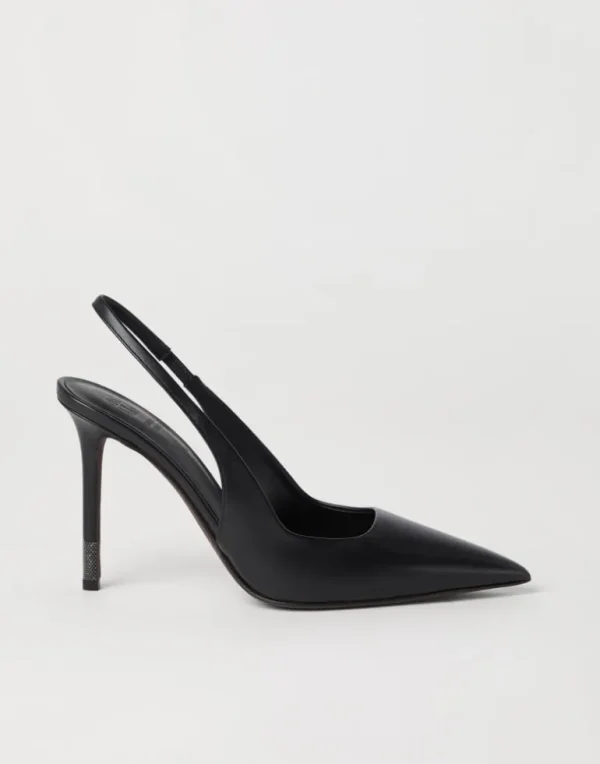 Nappa leather heels with monili