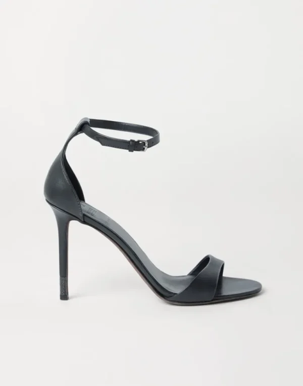 Nappa leather heels with monili