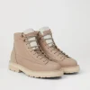 Nubuck urban outdoor boots with corduroy insert