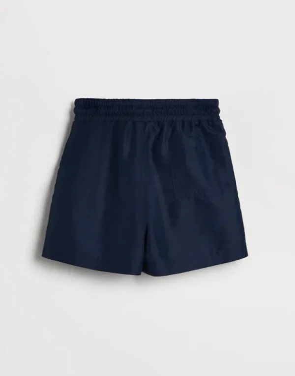 Nylon swim shorts with logo