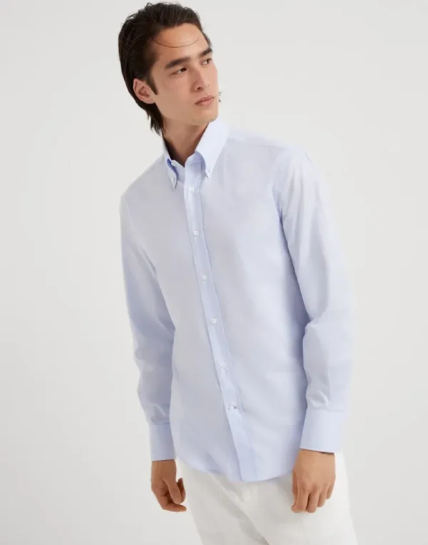 Oxford slim fit shirt with button-down collar