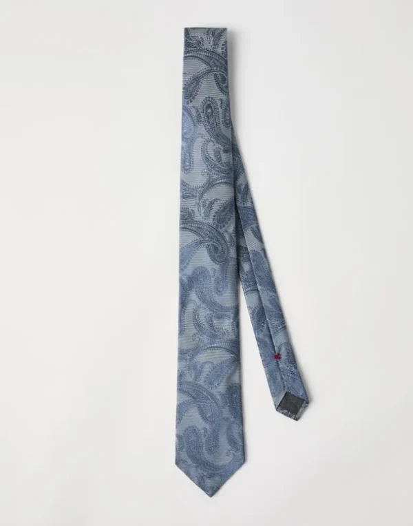 Paisley silk tie