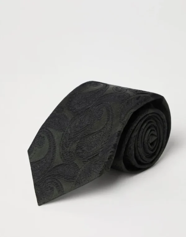 Paisley silk tie