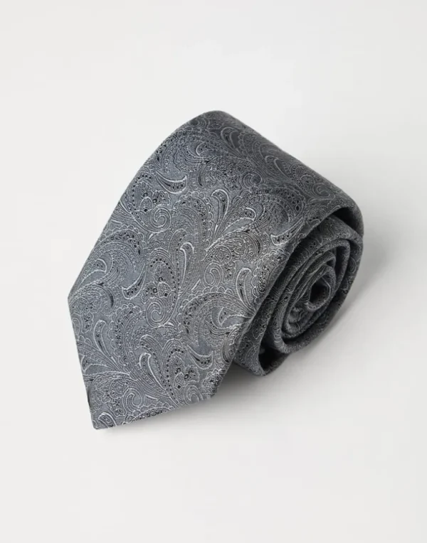 Paisley silk tie