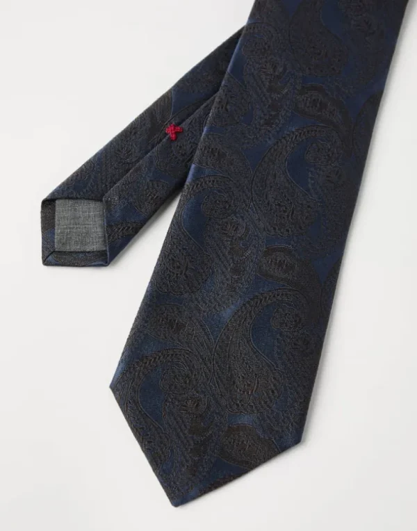 Paisley silk tie