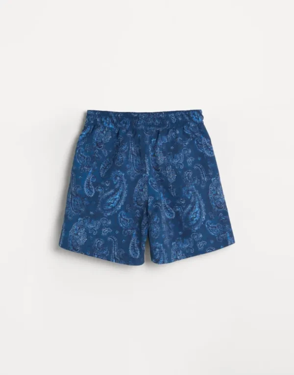 Paisley swim shorts