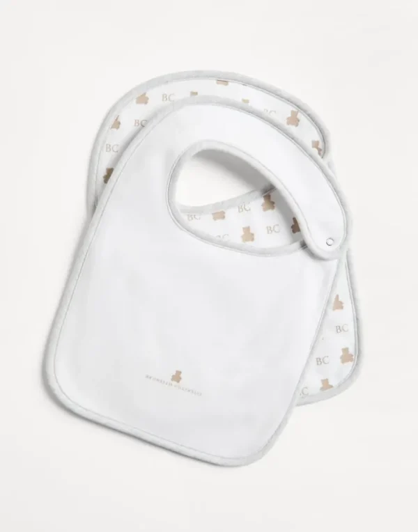 2-piece Baby Bernie bib set in cotton jersey with print