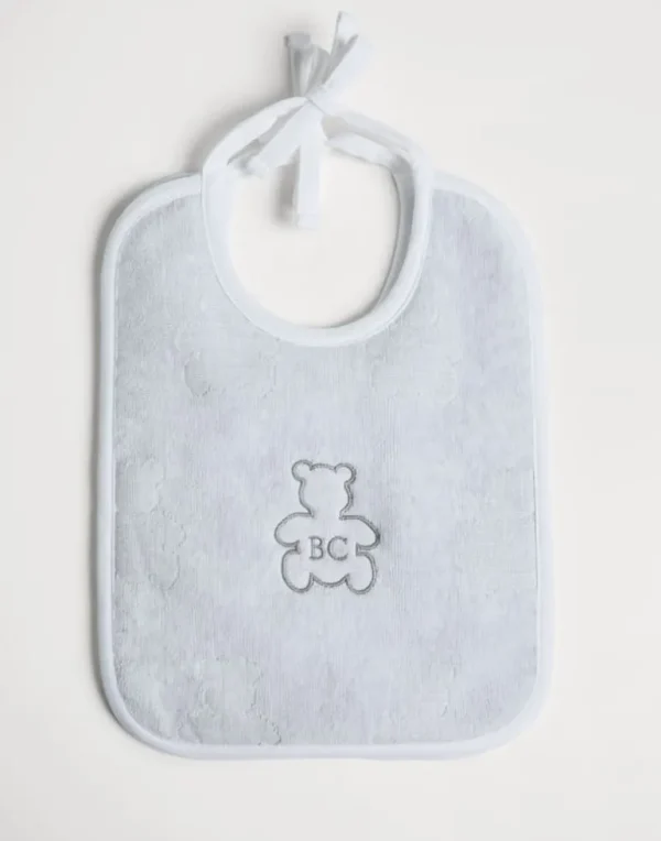 2-piece Baby Bernie bib set in cotton terrycloth with embroidery