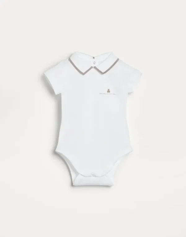 2-piece Baby Bernie bodysuit set in stretch cotton jersey