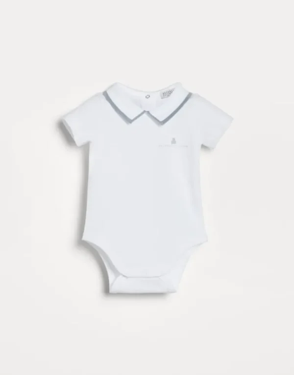 2-piece Baby Bernie bodysuit set in stretch cotton jersey