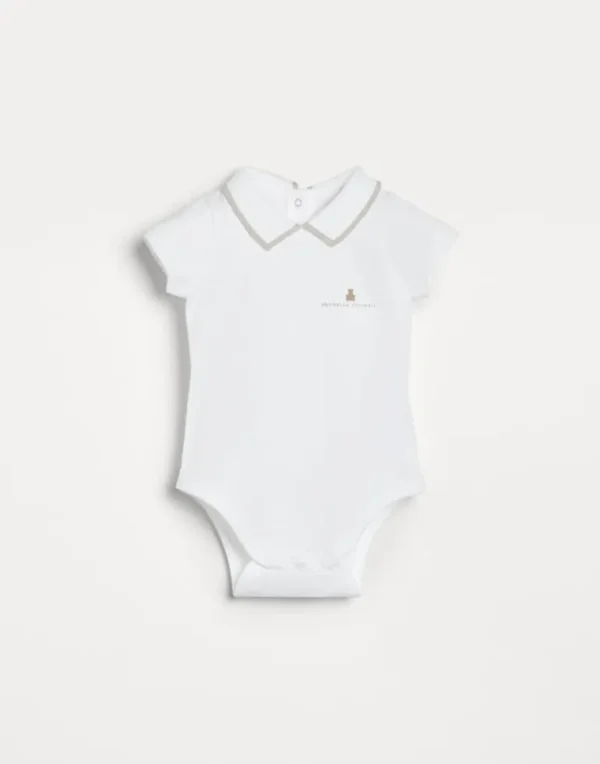 2-piece Baby Bernie bodysuit set in stretch cotton jersey