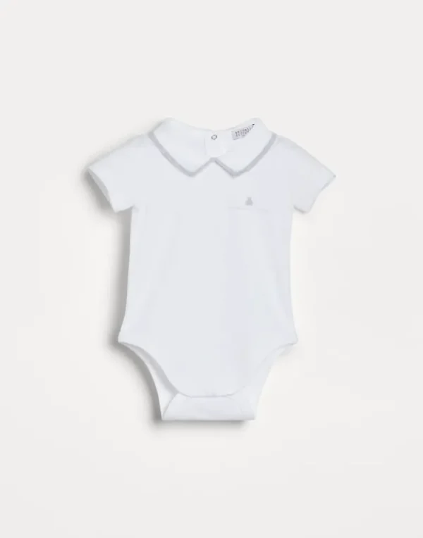 2-piece Baby Bernie bodysuit set in stretch cotton jersey