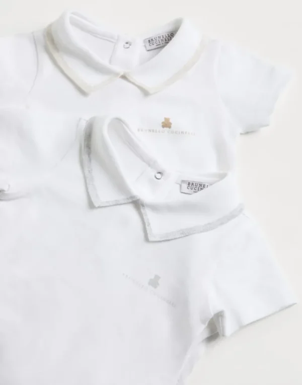 2-piece Baby Bernie bodysuit set in stretch cotton jersey