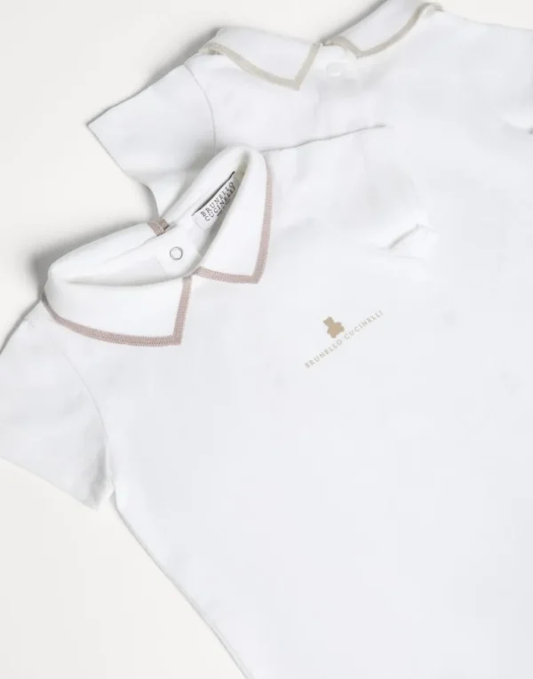 2-piece Baby Bernie bodysuit set in stretch cotton jersey