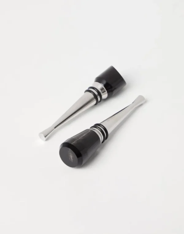 2-piece buffalo horn and steel stopper set