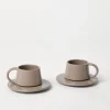 2-piece ceramic cup set with saucer