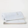 2-piece cotton terrycloth bath towel set with embroidery