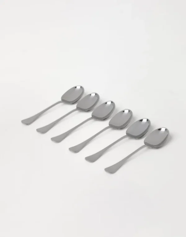 6-piece steel coffee spoon set