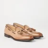 Polished calfskin penny loafers with tassels