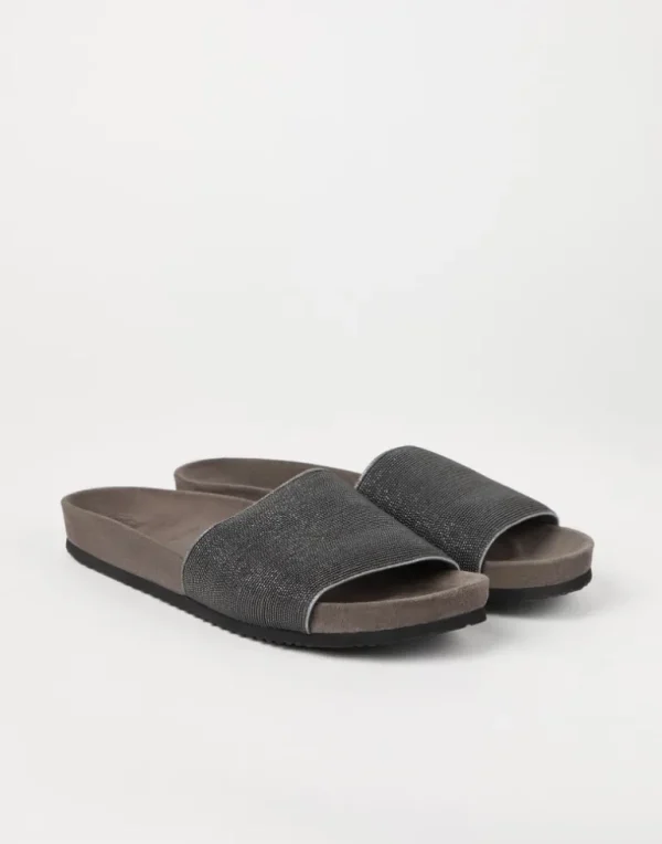 Precious slides in suede