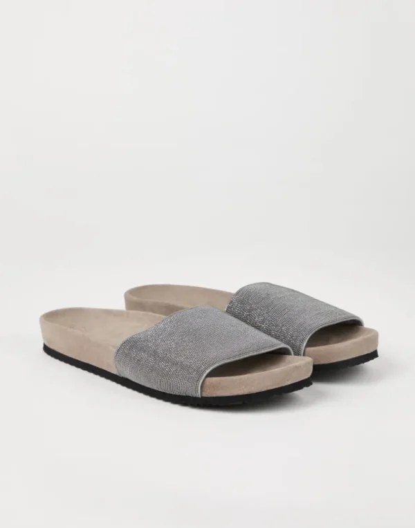 Precious slides in suede