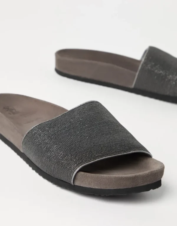 Precious slides in suede