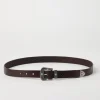 Pull-up calfskin belt