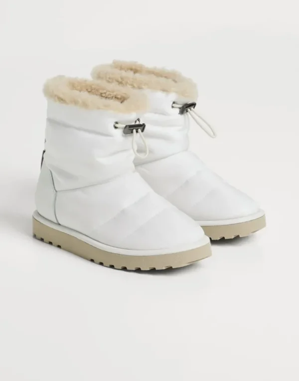 Quilted nylon Mountain boots with shearling lining