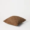 Quilted suede cushion with monili