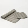 Runner and two napkins set in striped linen