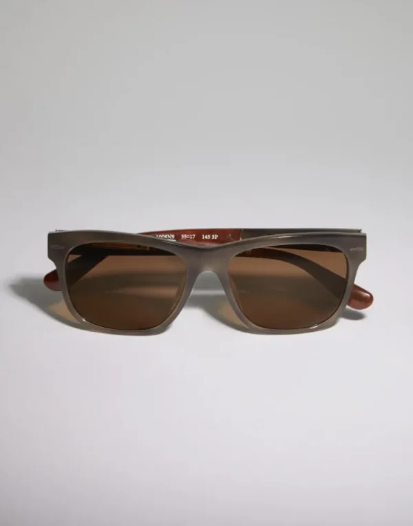 Sartorial Sunset acetate sunglasses with polarized lenses