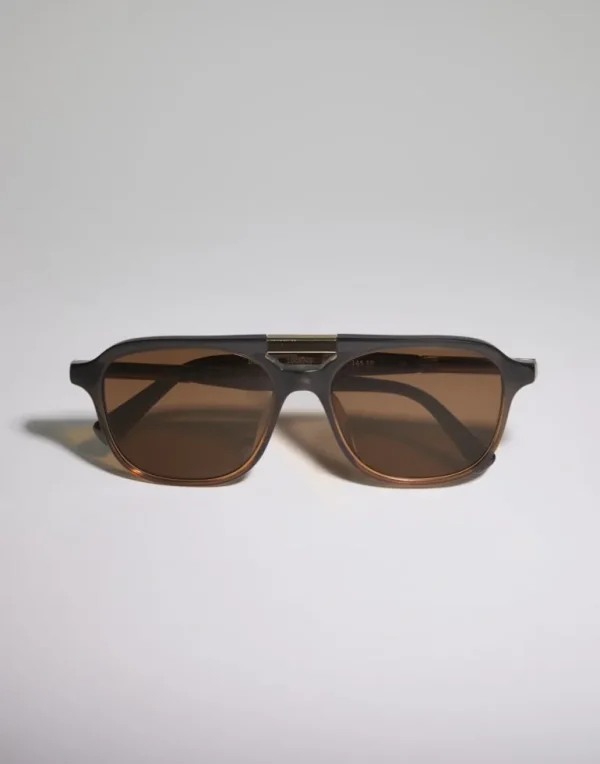 Sartorial Sunset acetate sunglasses with polarized lenses