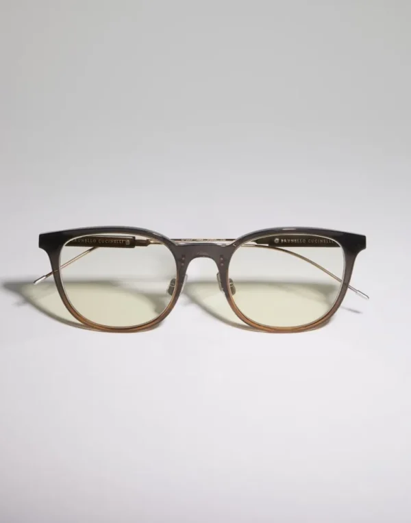 Sartorial Sunset acetate and titanium glasses