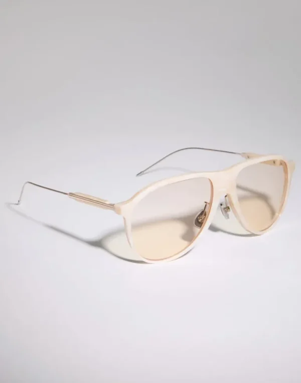 Sartorial Sunset acetate and gold-plated titanium sunglasses