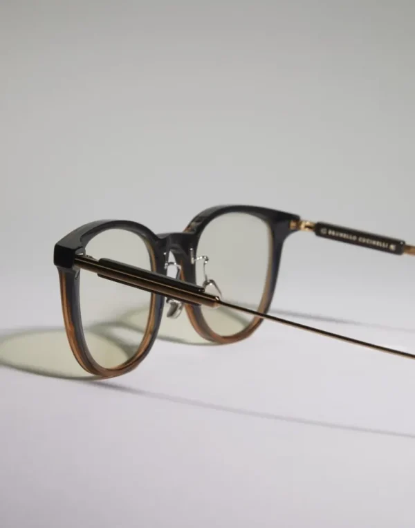 Sartorial Sunset acetate and titanium glasses